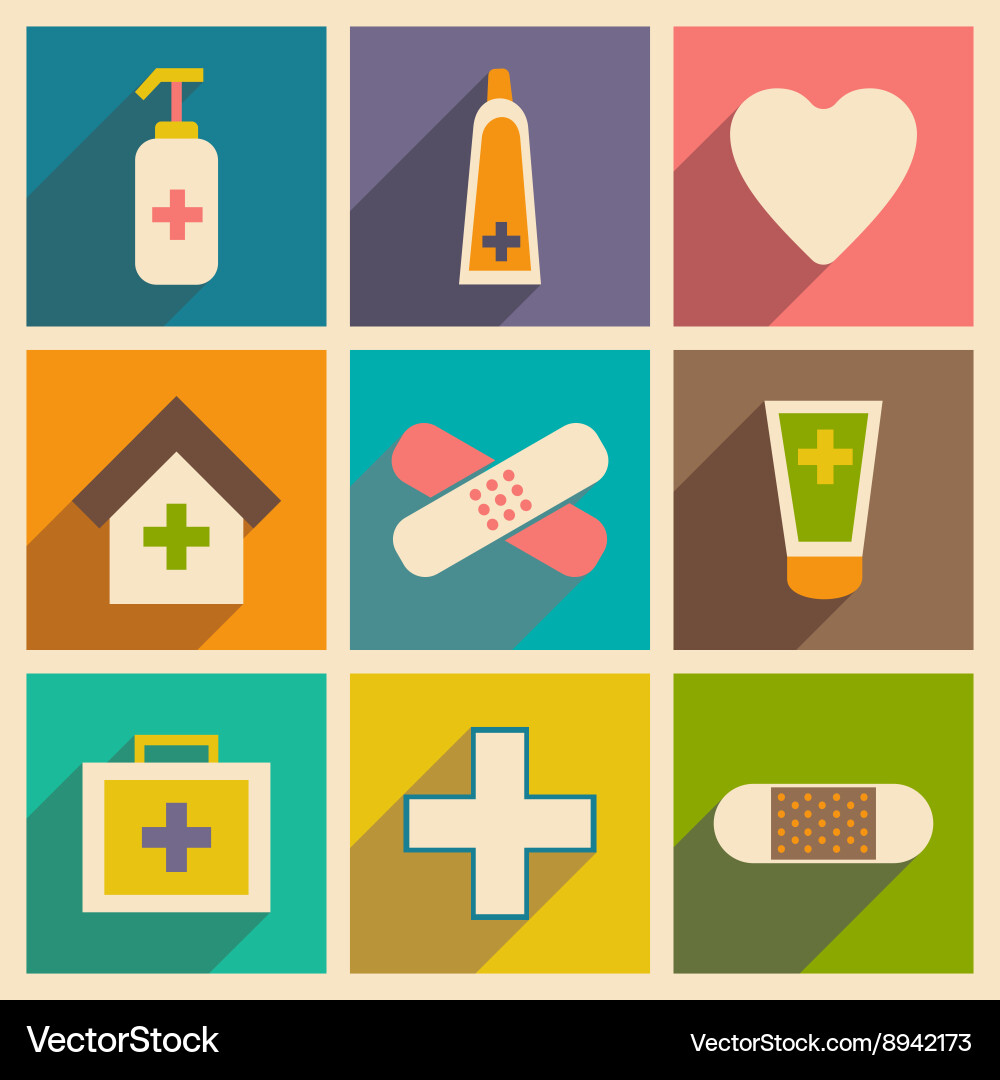 Flat with shadow concept and mobile application Vector Image