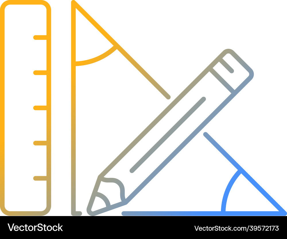 Geometry gradient linear icon Vector Image