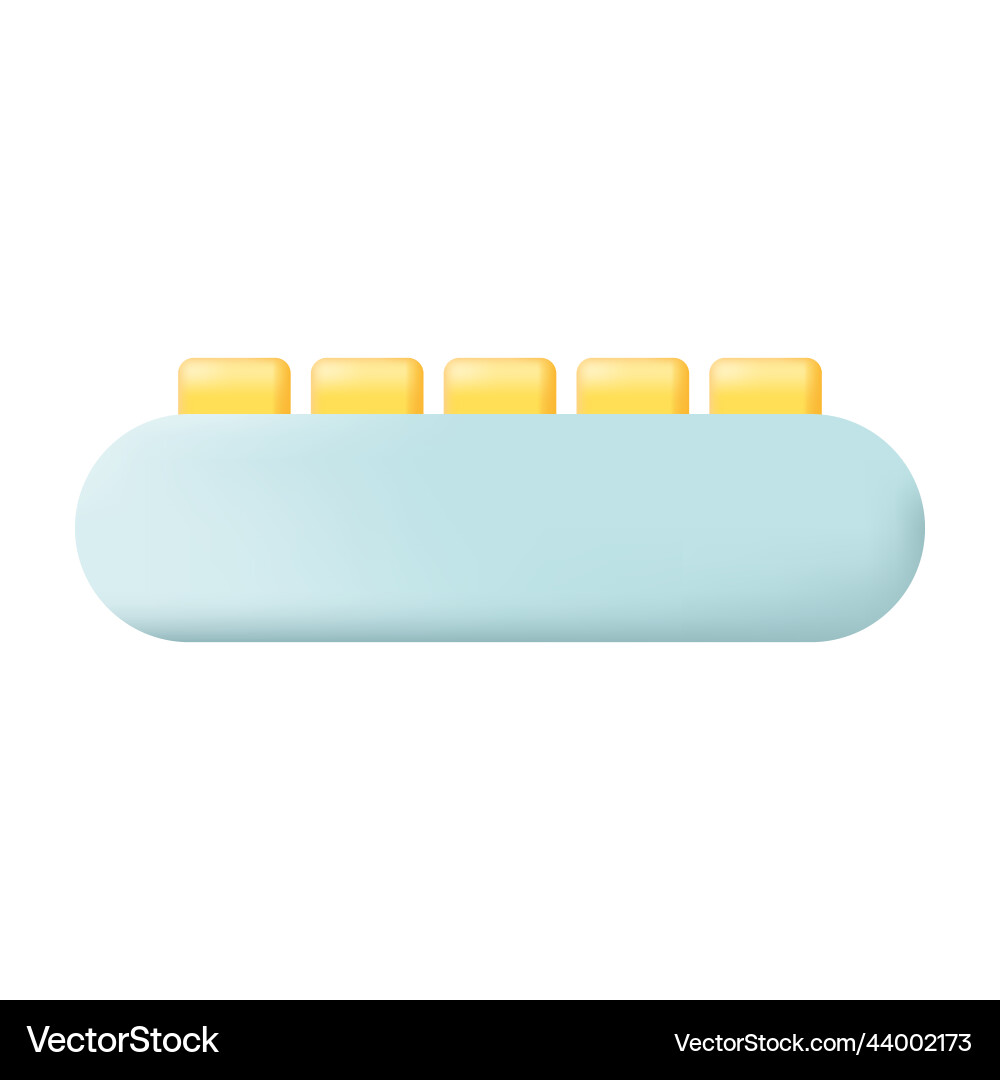 Keyboard from computer 3d icon on white background vector image