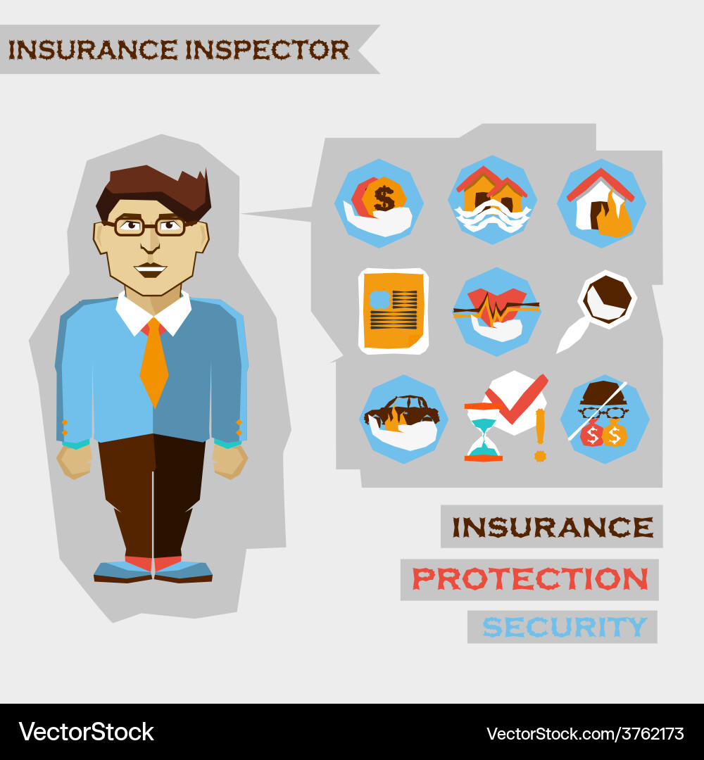 Man with set of icons vector image