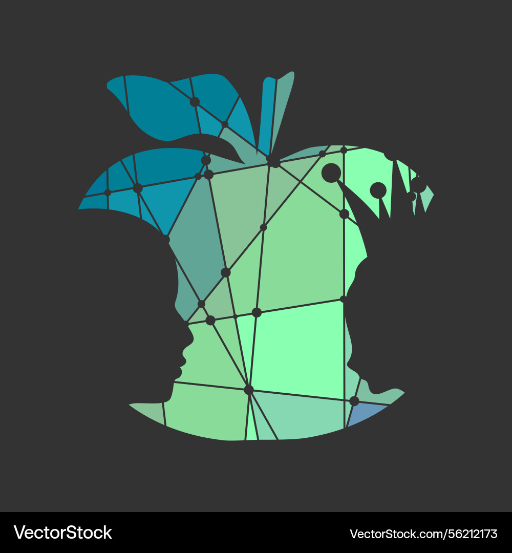 Menschlicher Kopf machen Silhouette von Obst Prinzessin Menschlicher Kopf machen Silhouette von Obst Prinzessin vektorbild