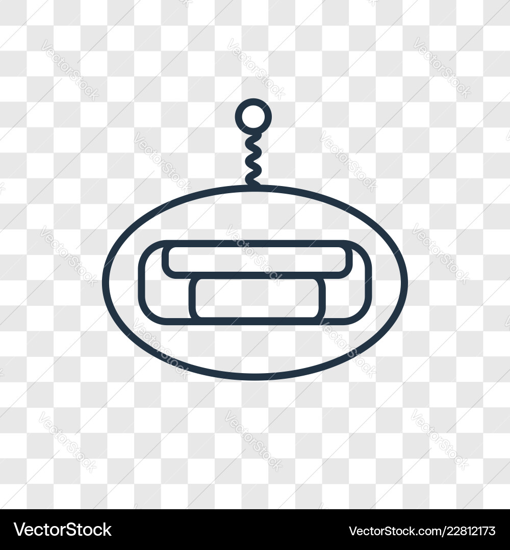 Robot concept linear icon isolated on transparent Robot concept linear icon isolated on transparent vector image