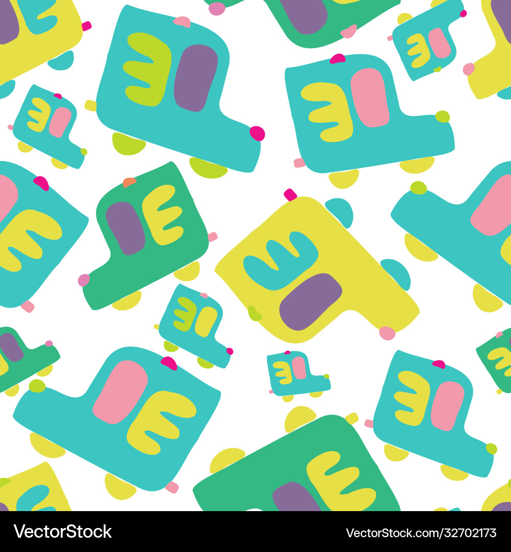 Seamless pattern different colorful toy vector image