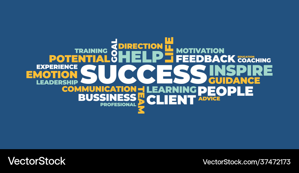 Success word cloud concept Success word cloud concept vector image