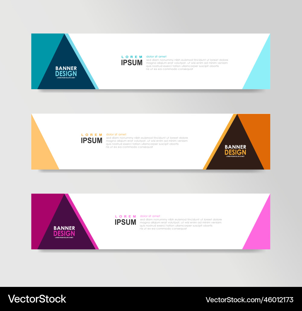 Templates of horizontal web banner website header Vector Image