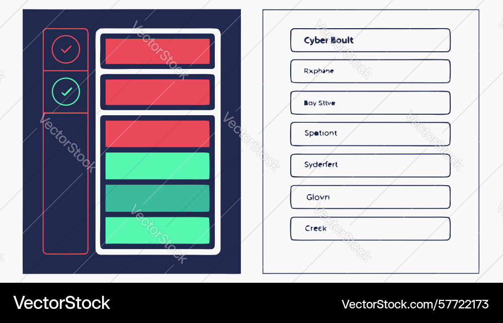 User interface elements with energy bars design vector image
