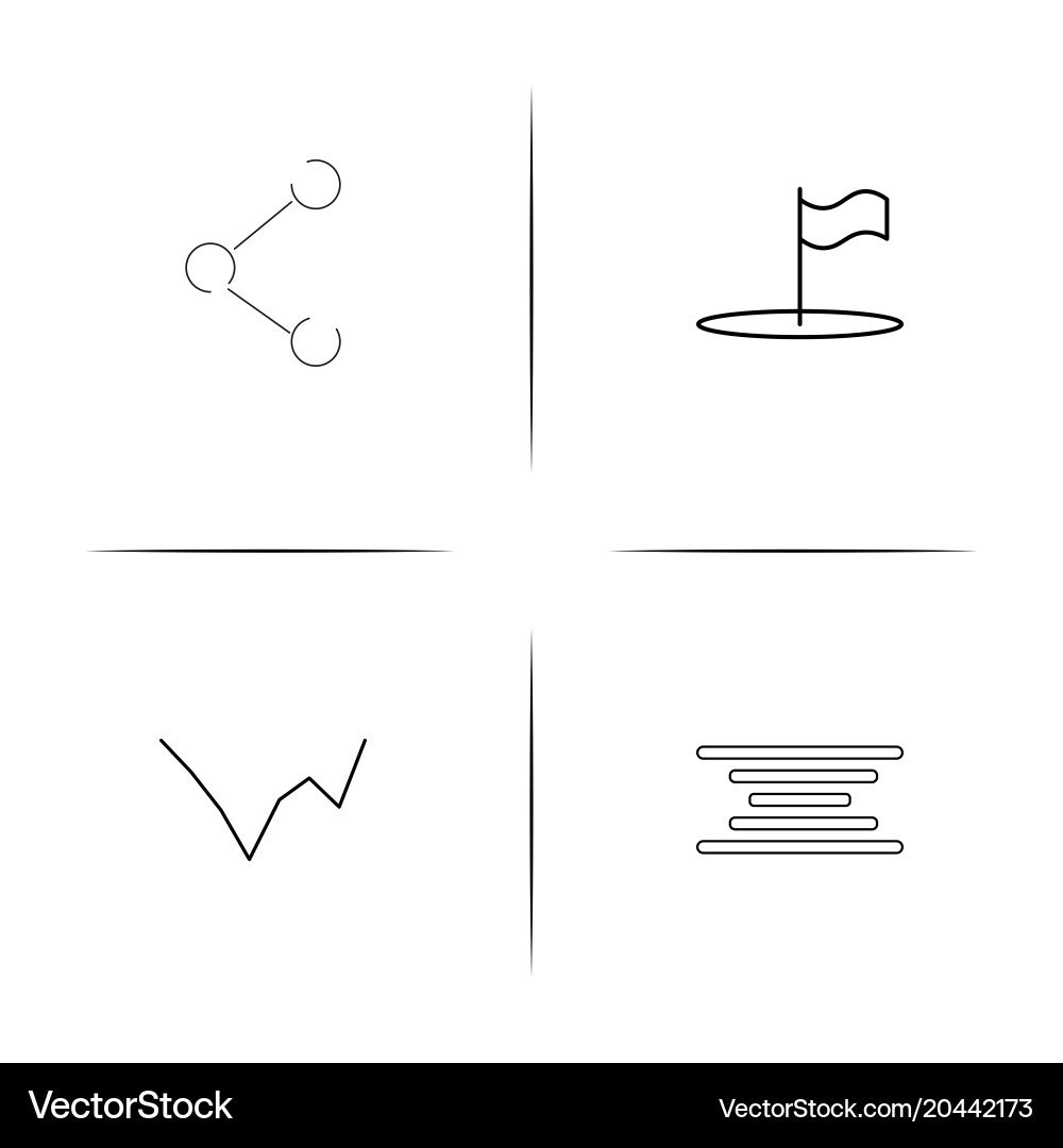 Web and text simple linear icon setsimple outline vector image