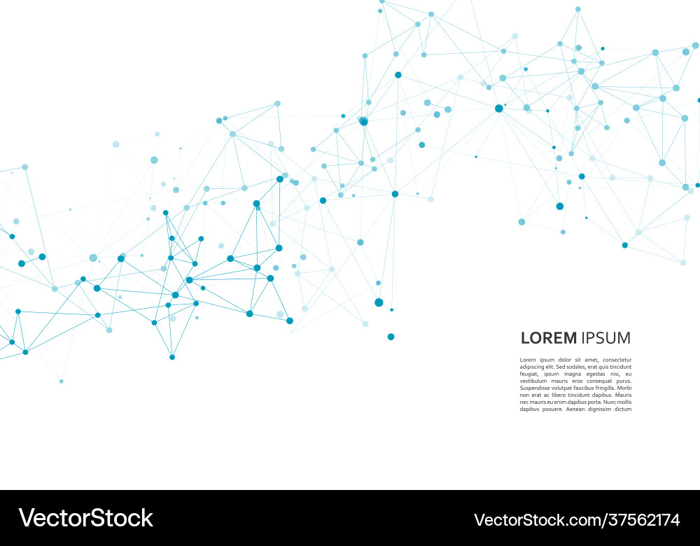 Abstract connection dots lines communication Vector Image