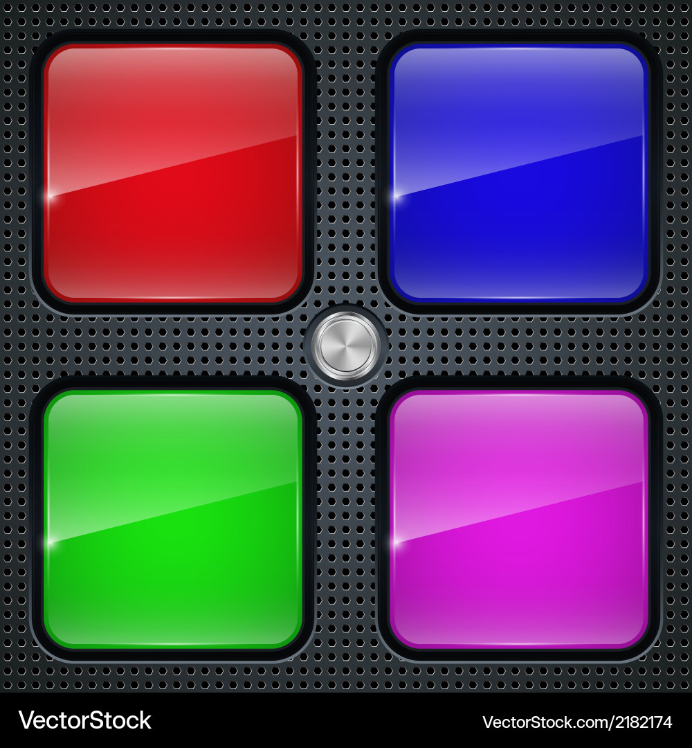 Application buttons template Vector Image