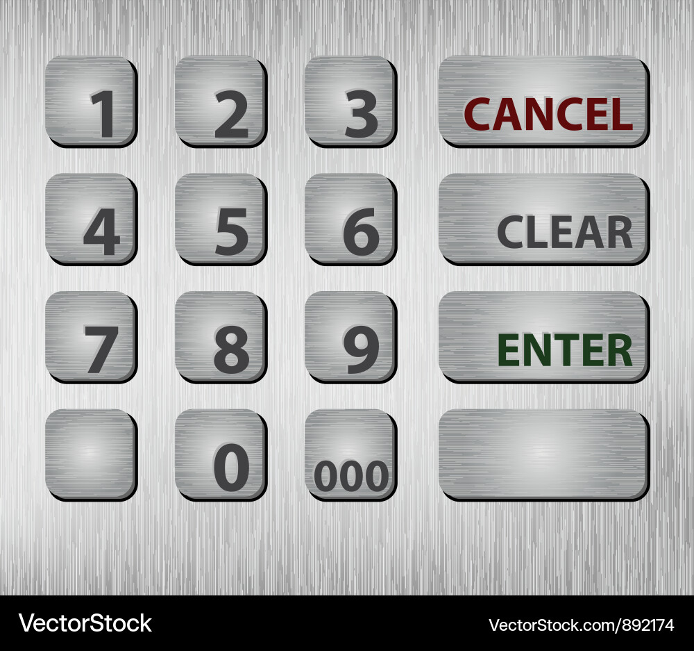 Atm buttons Vector Image
