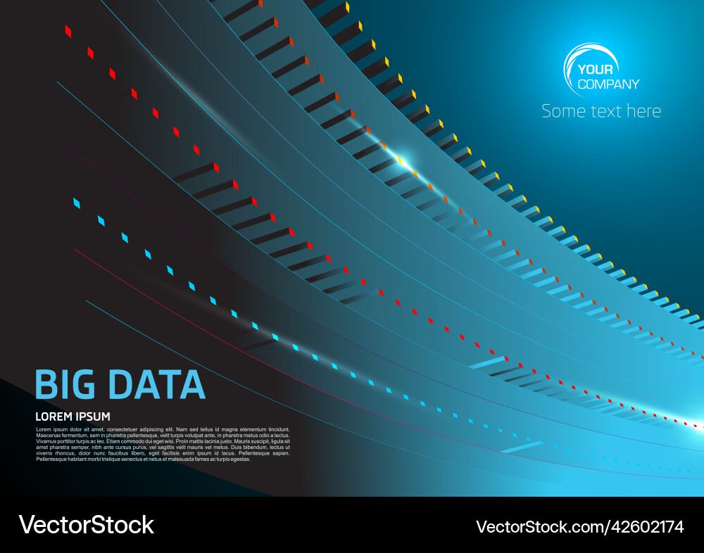 Big data abstract background sorting flow vector image