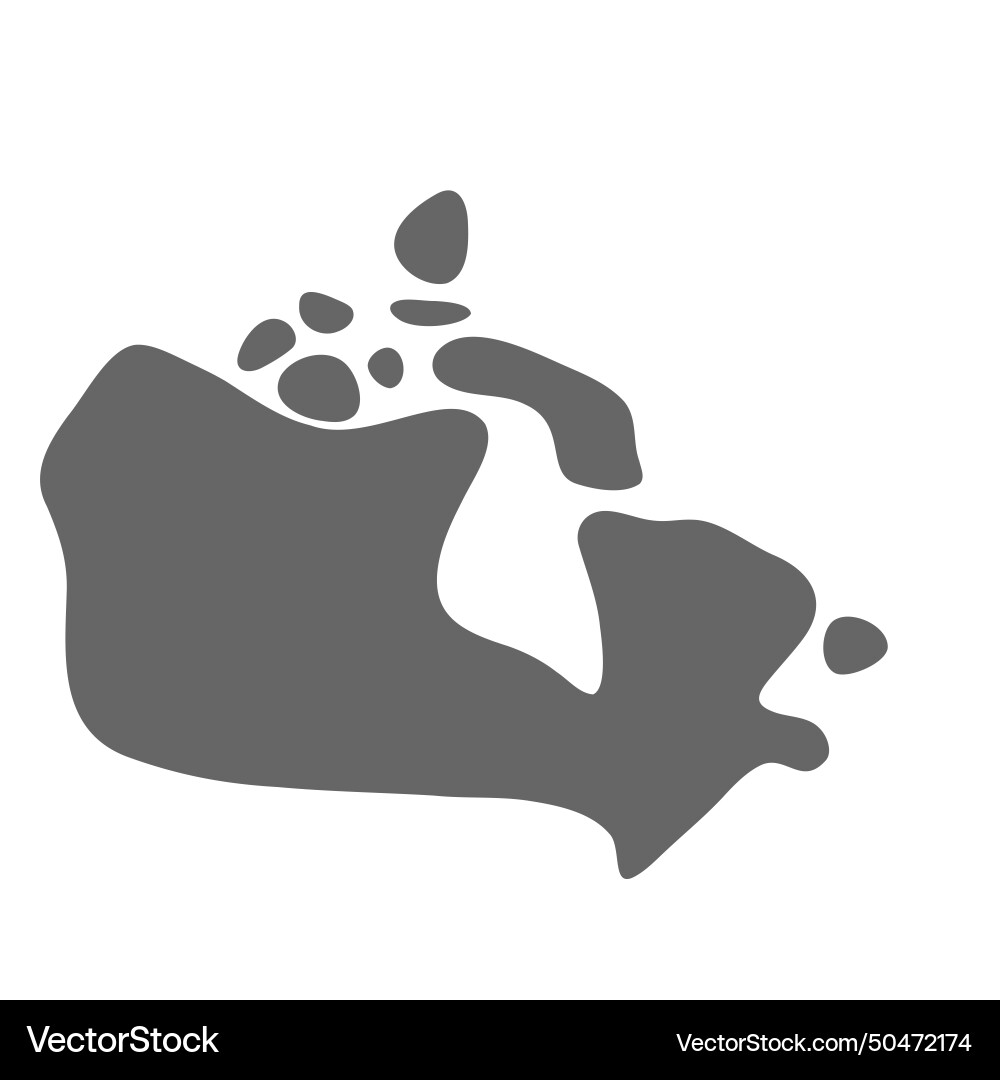 Canada simplified smooth country map Royalty Free Vector