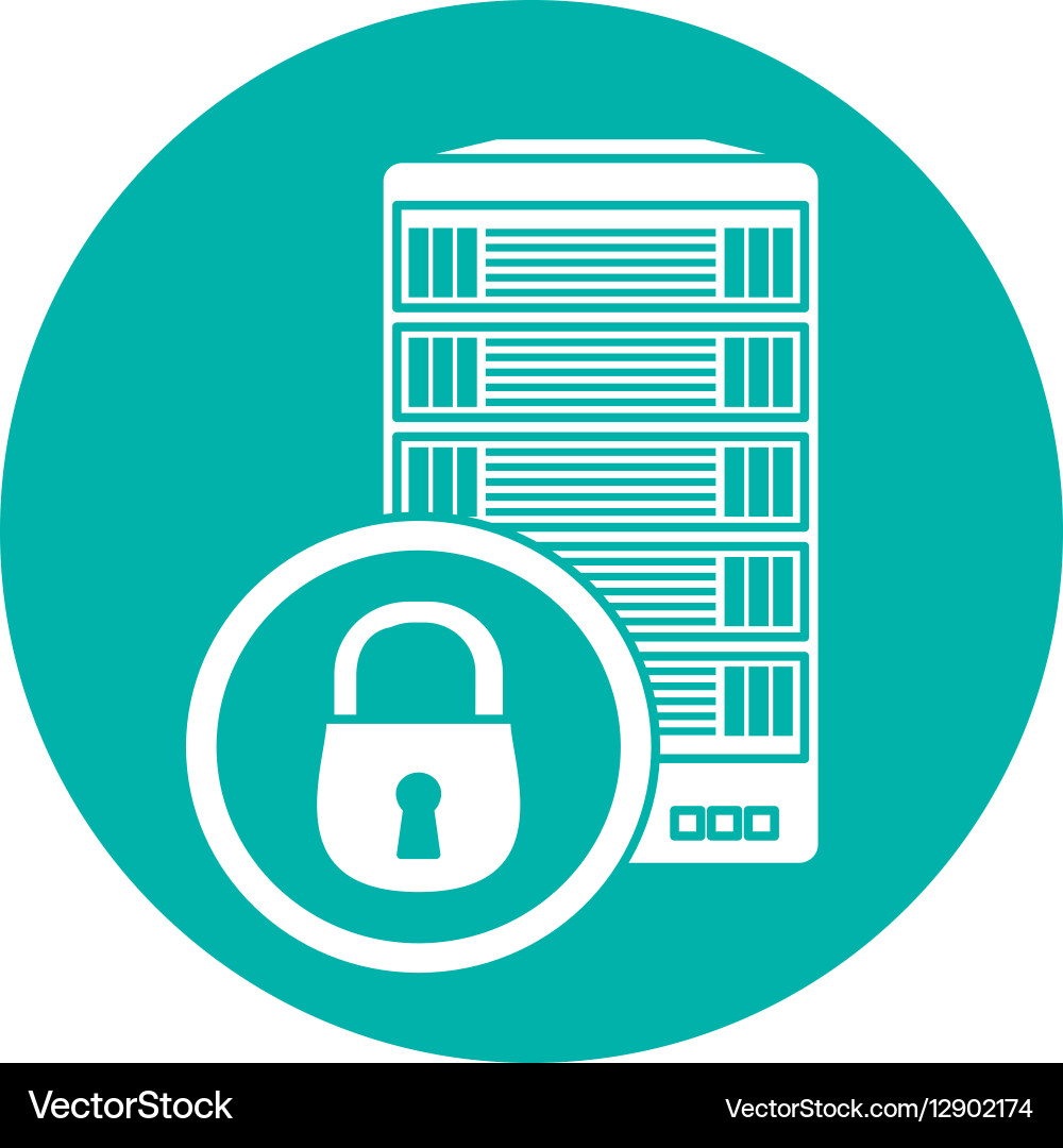 Digital or internet security two tone button icon Vector Image