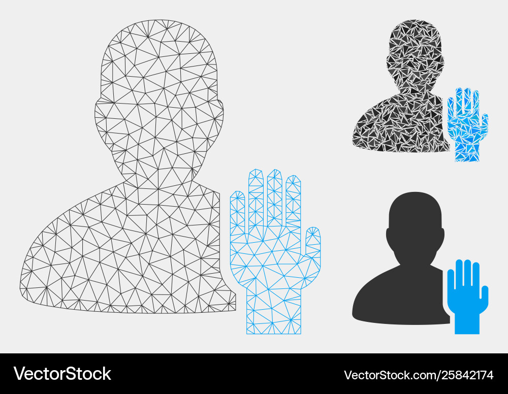 Elector mesh network model and triangle Elector mesh network model and triangle vector image