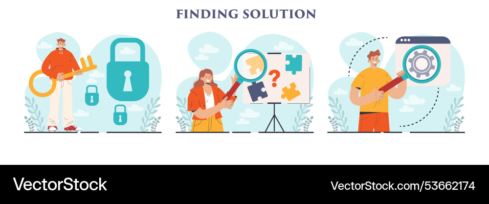 Finding a solution set generation of creative Finding a solution set generation of creative vector image