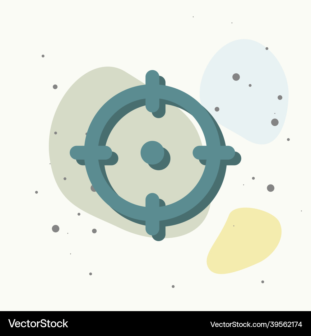 Icon of the target on multicolored background Icon of the target on multicolored background Vector Image