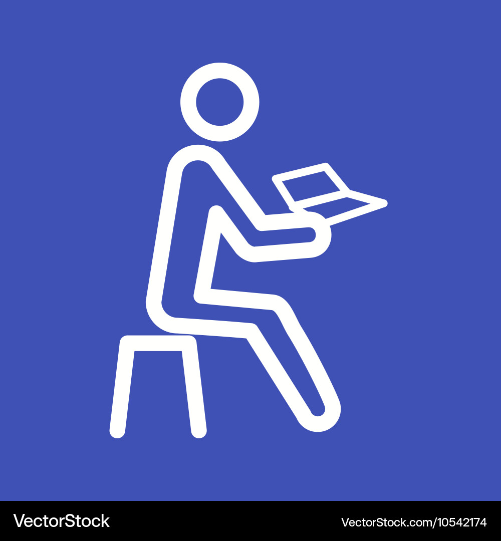 Man reading storybook Vector Image