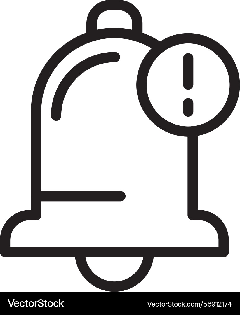 Reminder linear style icon design Vector Image