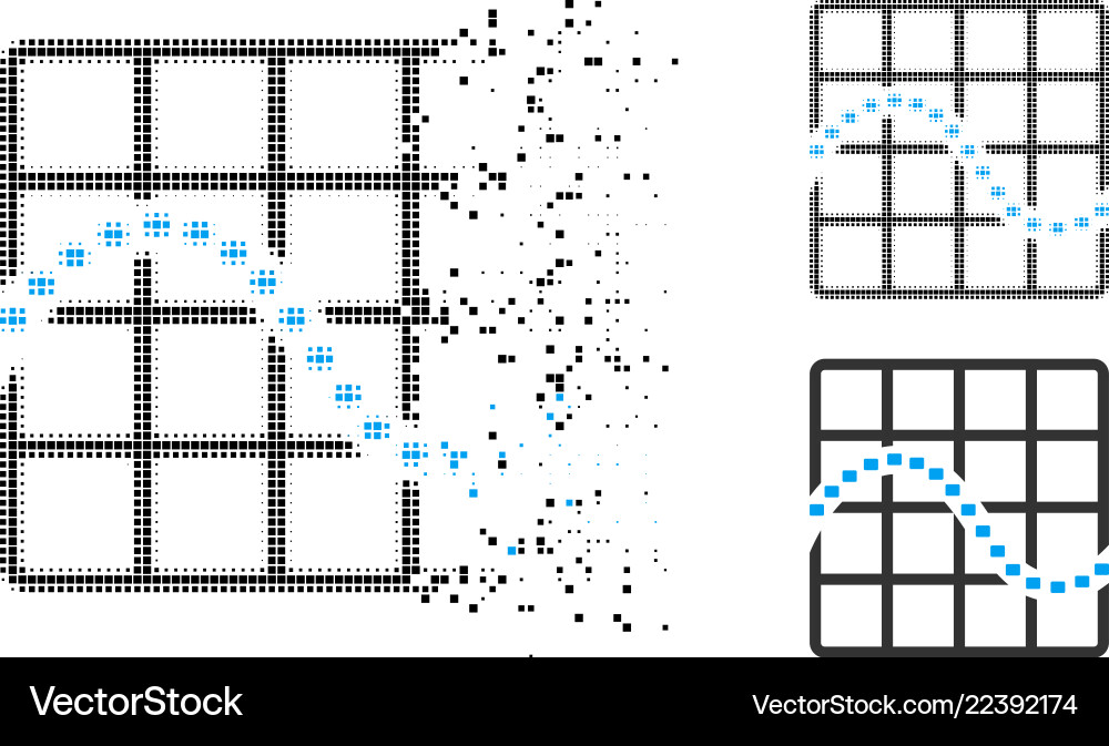 Shredded dotted Halfton Funktion Diagramm Shredded dotted Halfton Funktion Diagramm vektorbild