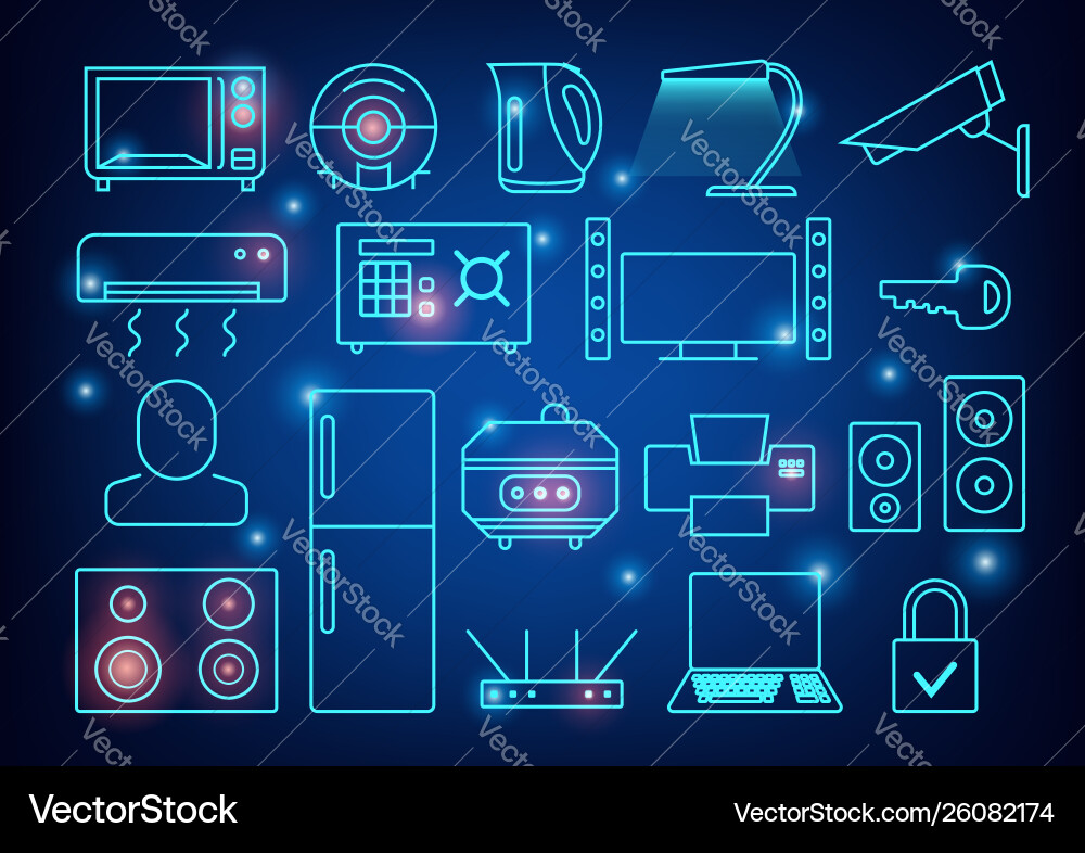 Smart home automation background connected Smart home automation background connected vector image