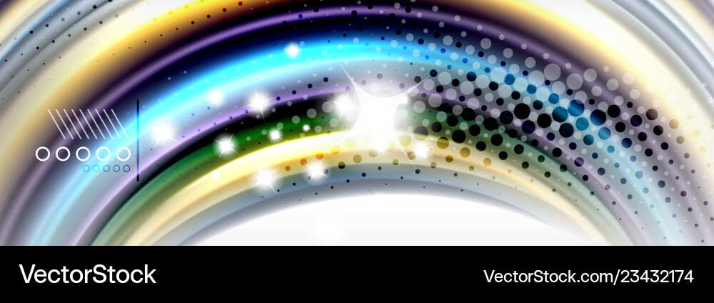 Smooth liquid blur wave background color flow Vector Image