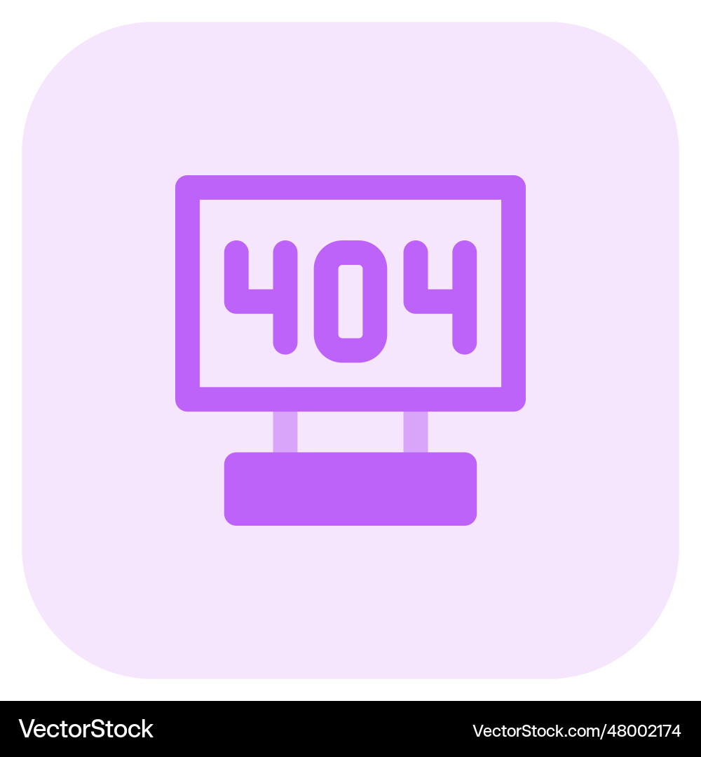Standardized http status code is 404 error vector image