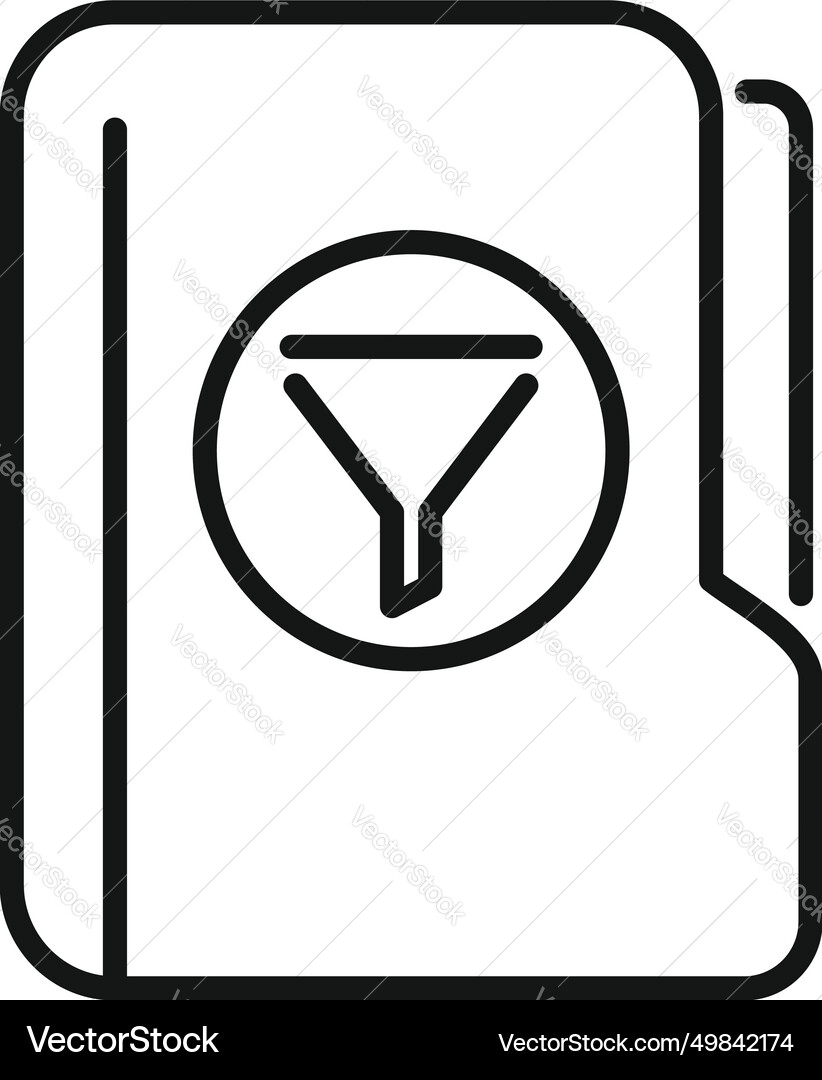 Zoom filter folder icon outline web app Zoom filter folder icon outline web app vector image