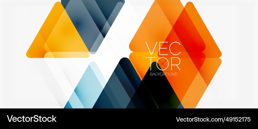 Abstract background color transparent triangles Vector Image