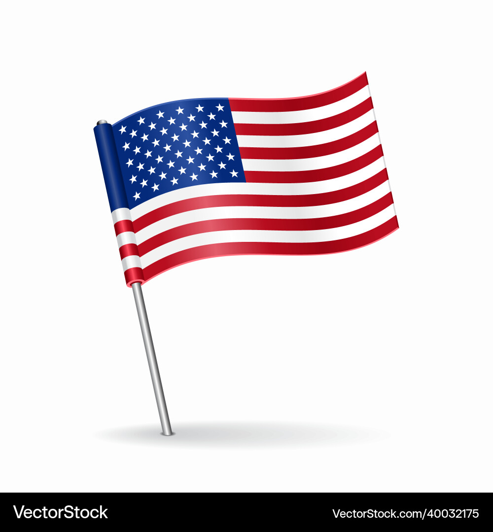 American flag map pointer layout American flag map pointer layout vector image