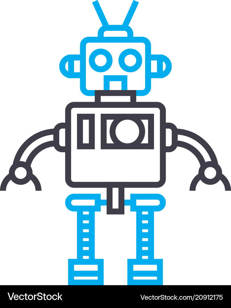 Android linear icon concept line Vector Image