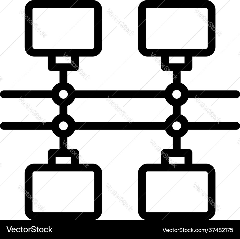Blockchain code icon outline style Blockchain code icon outline style vector image