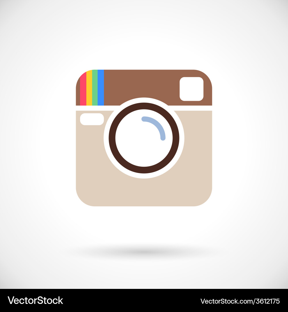 Camera Icon - Instagram Style Royalty Free Vector Image