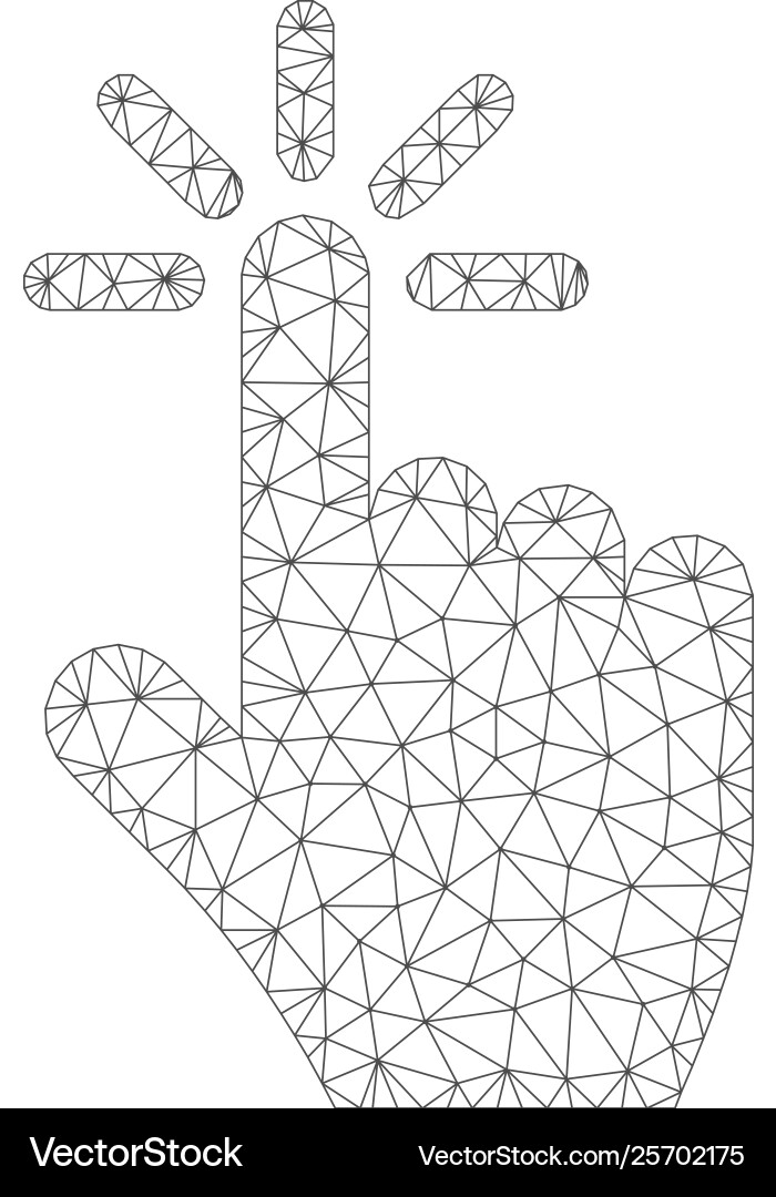Click polygonal frame mesh Vector Image