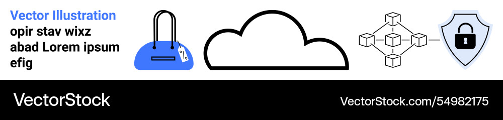 Cloud storage security with data privacy Cloud storage security with data privacy vector image