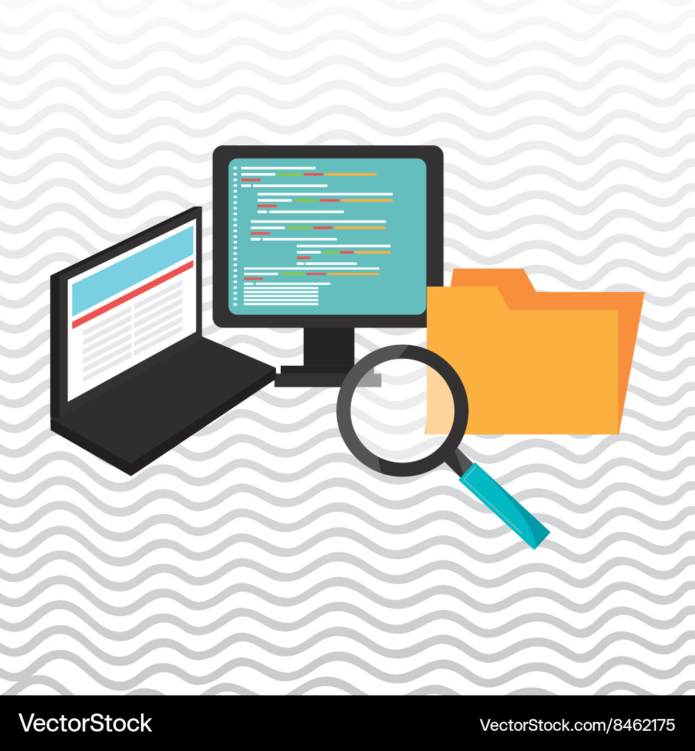 Computer programming design vector image