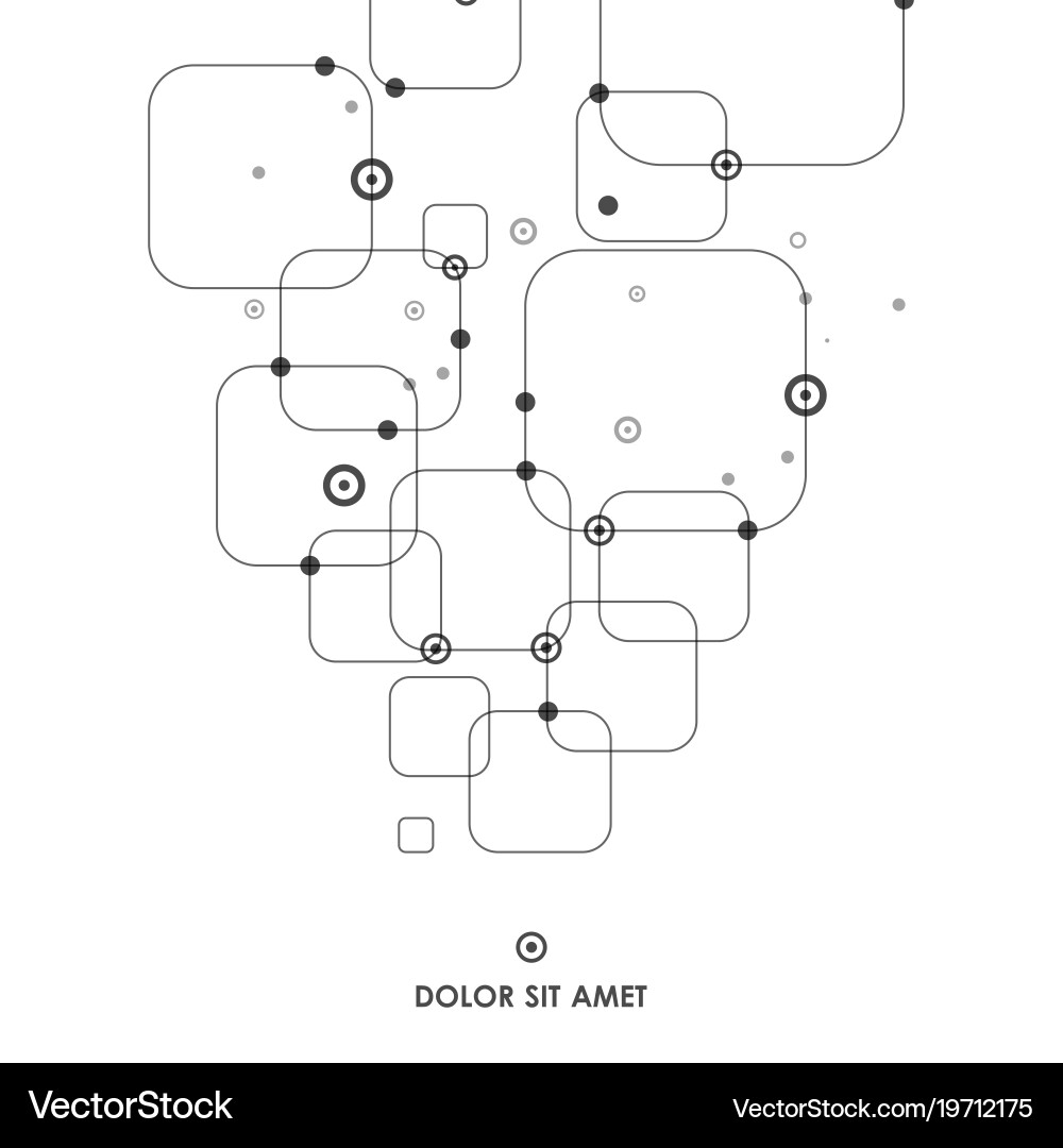 Concept connect square background Vector Image