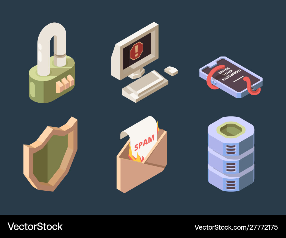 Cyber security online ddos hacker attack spam bot Cyber security online ddos hacker attack spam bot vector image