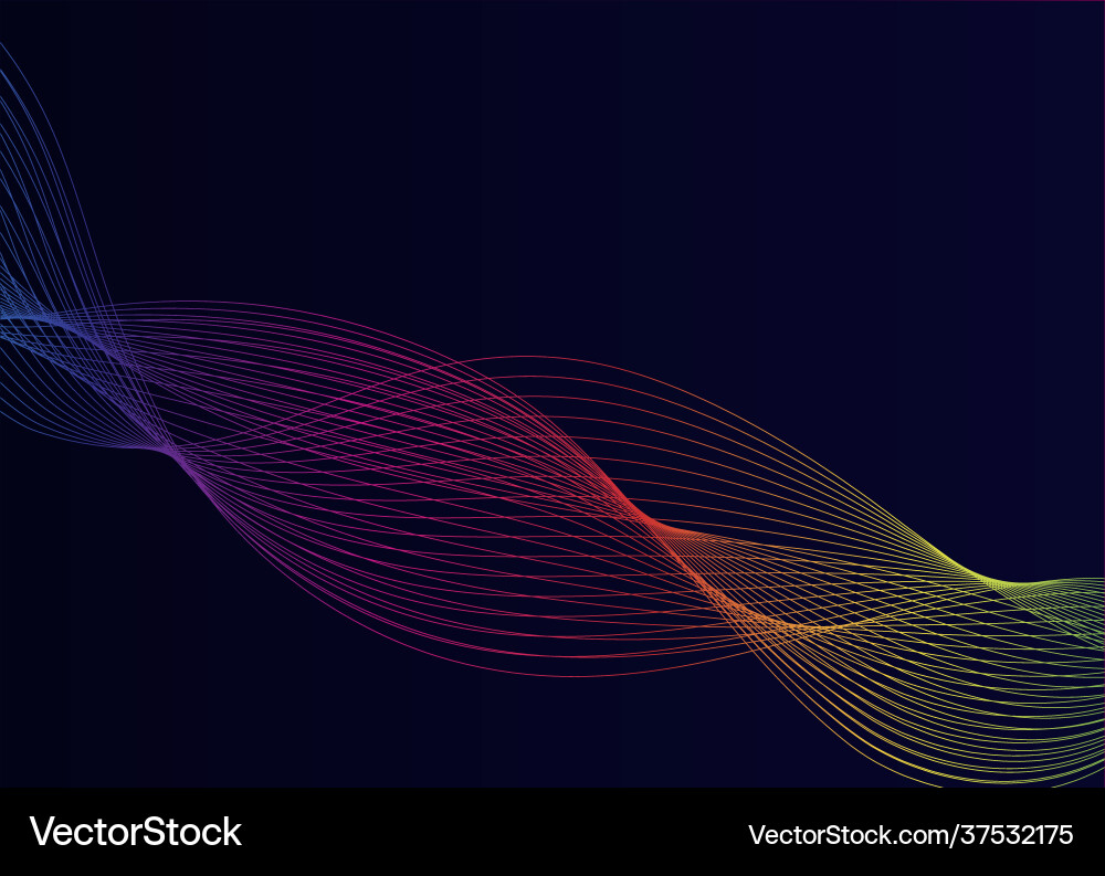 Data visualization dynamic wave pattern vector image