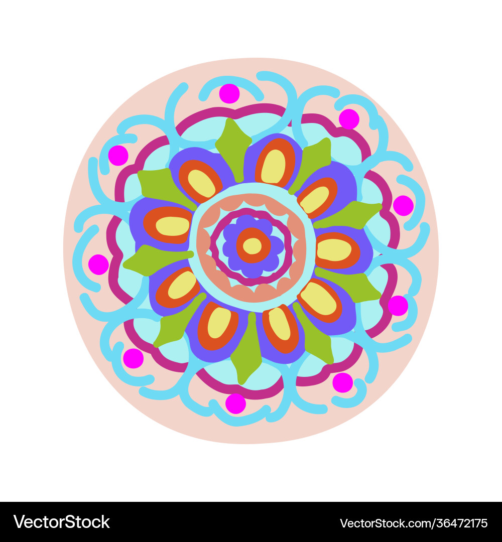 Decorative round element for creating an ornament Decorative round element for creating an ornament vector image