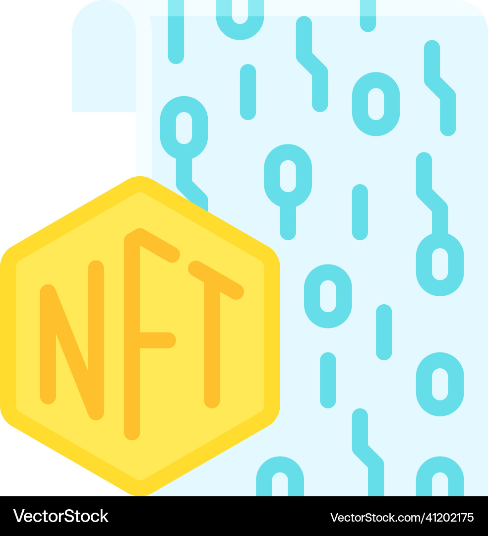 Digital file icon nft related vector image
