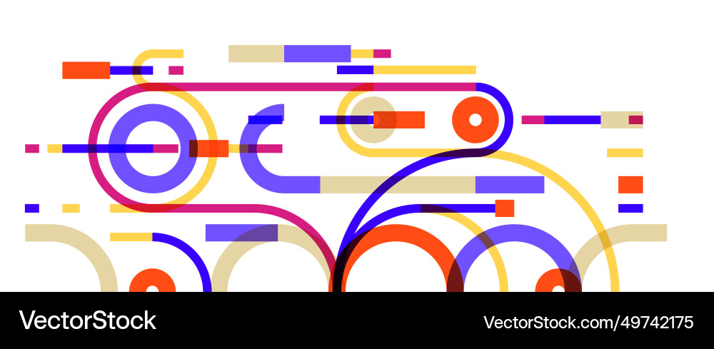 Geometric background with circles and lines art Geometric background with circles and lines art vector image