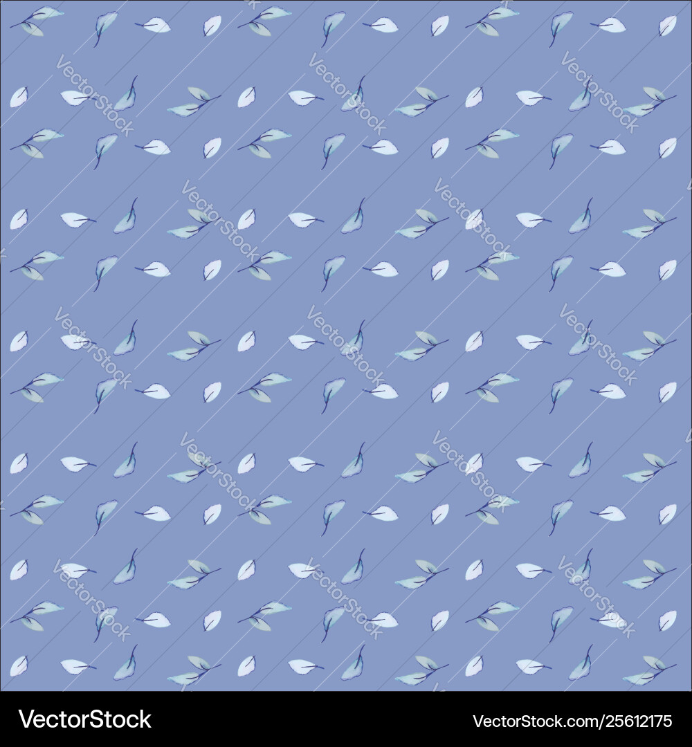 Leaves seamless repeat print pattern tile Vector Image
