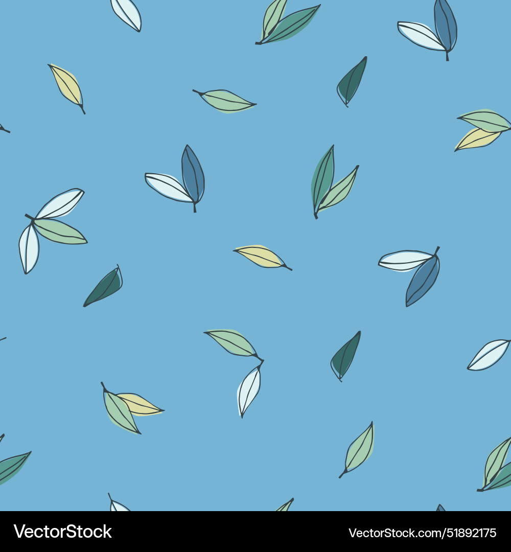 Seamless pattern with tree branches and leaves Seamless pattern with tree branches and leaves vector image