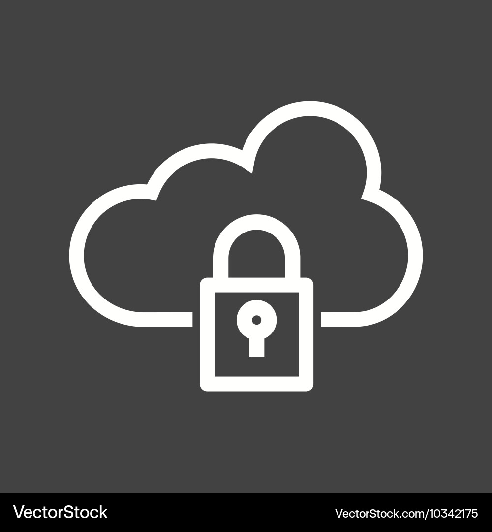Secure cloud vector image