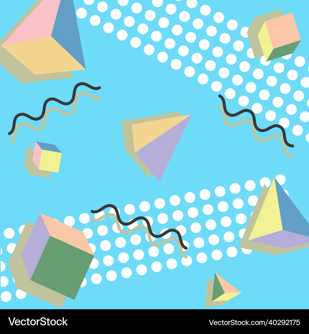 Silk scarf abstract pattern design with geometric Vector Image