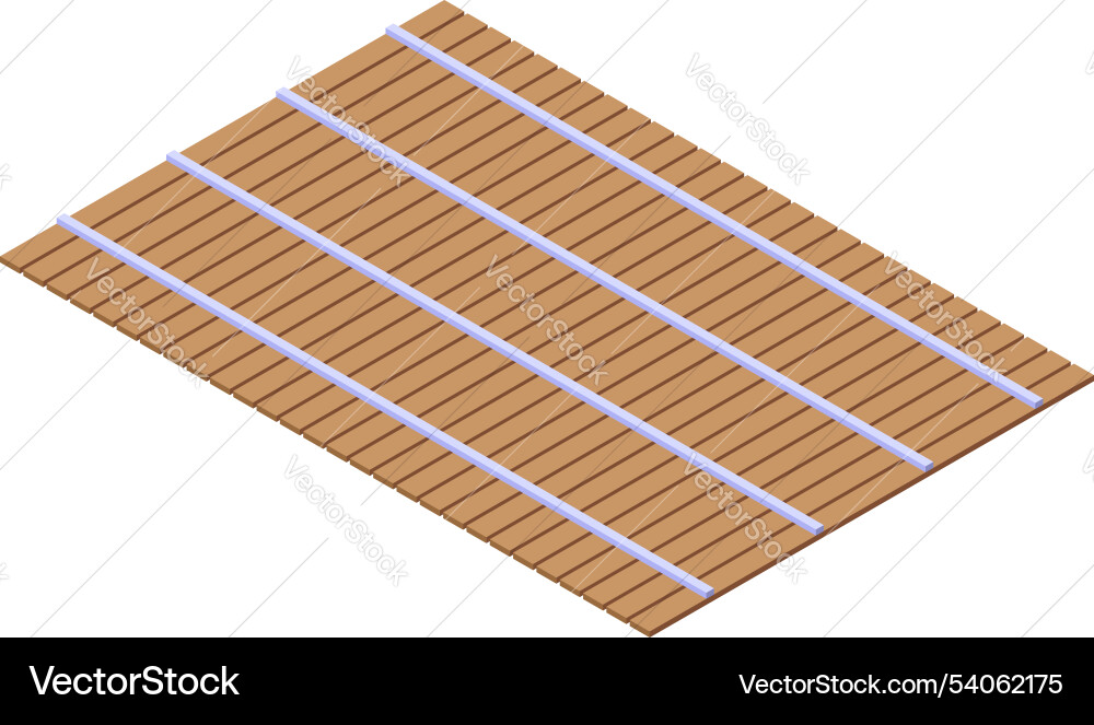 Sushi rolling mat displaying isometric projection Vector Image