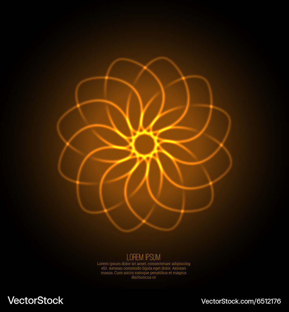Abstract background with luminous fractal Vector Image