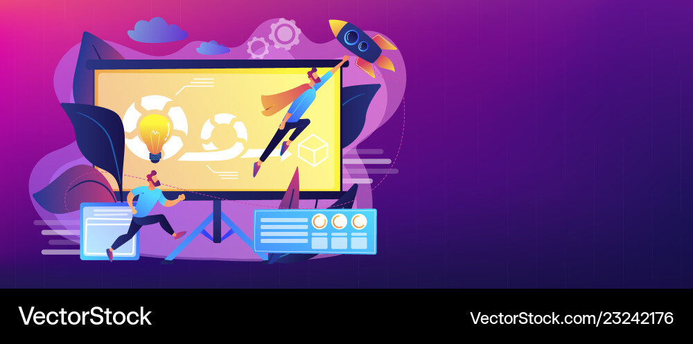 Agile project management concept banner header Agile project management concept banner header vector image