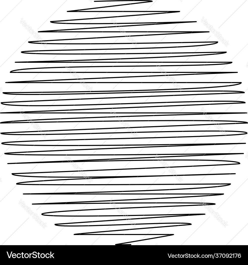Circle with scribble sketch doodle effect pattern Circle with scribble sketch doodle effect pattern vector image