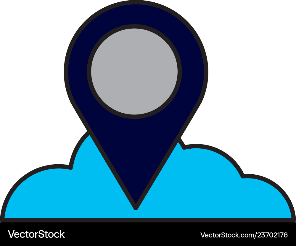Cloud computing navigation location map Vector Image